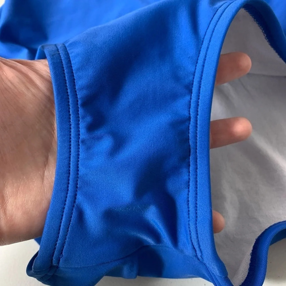 Speedo Women’s Hi  Neck Tie Neck Closure Pull On Lined One Piece Swimsuit Size 6 - Picture 12 of 16